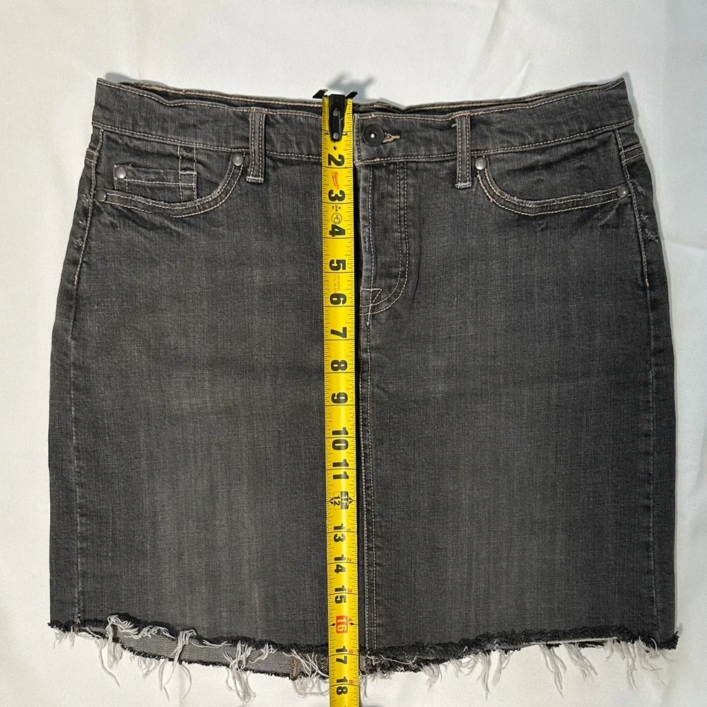 Mossimo Denim Frayed Hem Skirt - Picture 5 of 8